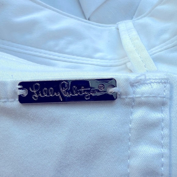 Lilly Pulitzer Womens White Denim Worth Skinny Jeans Size 6 - Picture 9 of 9